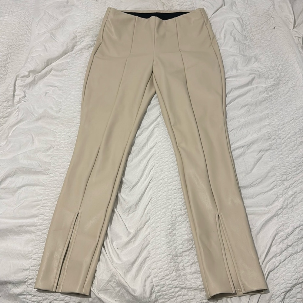 Faux leather pants